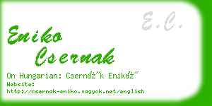 eniko csernak business card